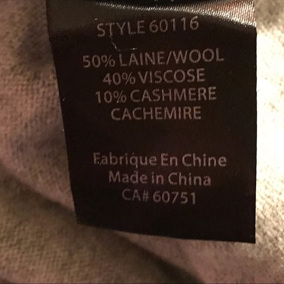 Rue Saint-Patrick Mens Size M Pullover Sweater Gray Color Block Wool‎ Cashmere - Picture 4 of 6